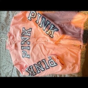Pink (VS) fuzzy windbreaker